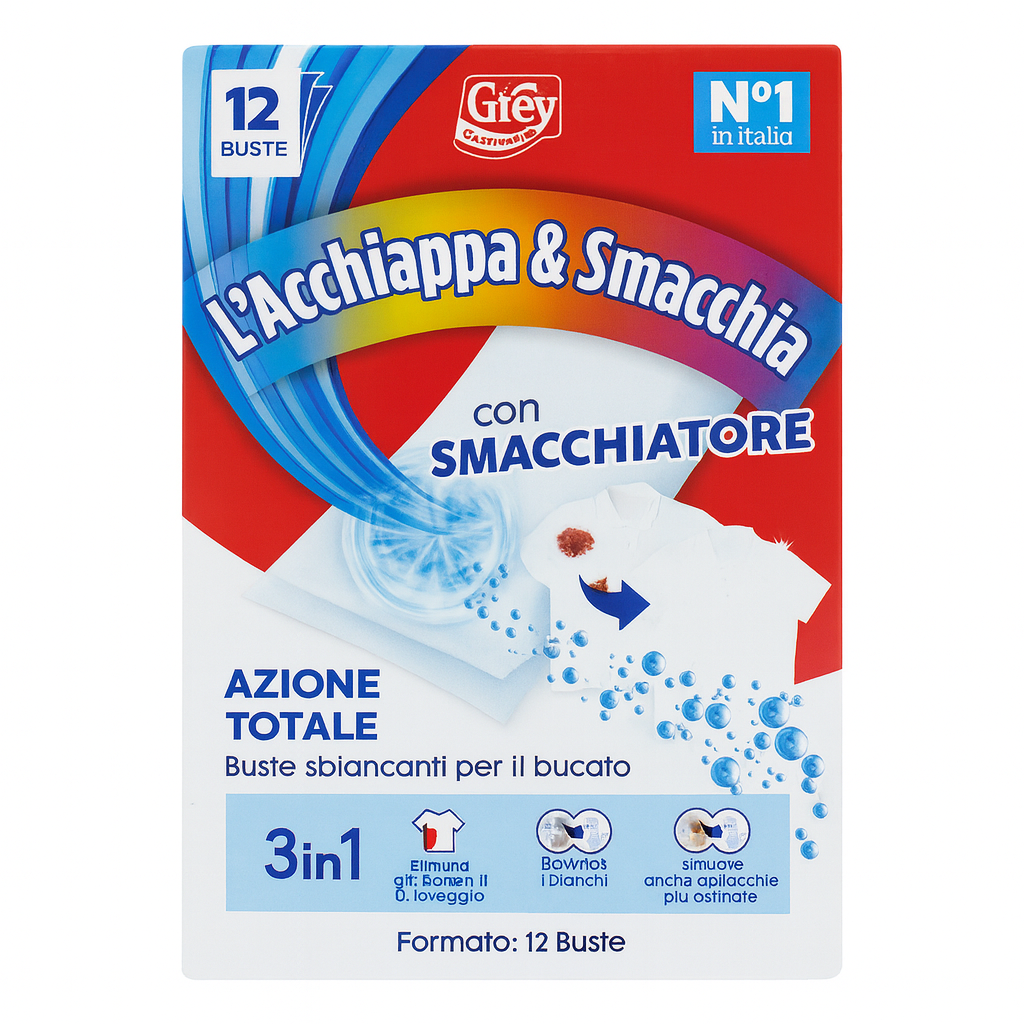 Grey L'Acchiappa & Smacchia con Smacchiatore | 12 Buste