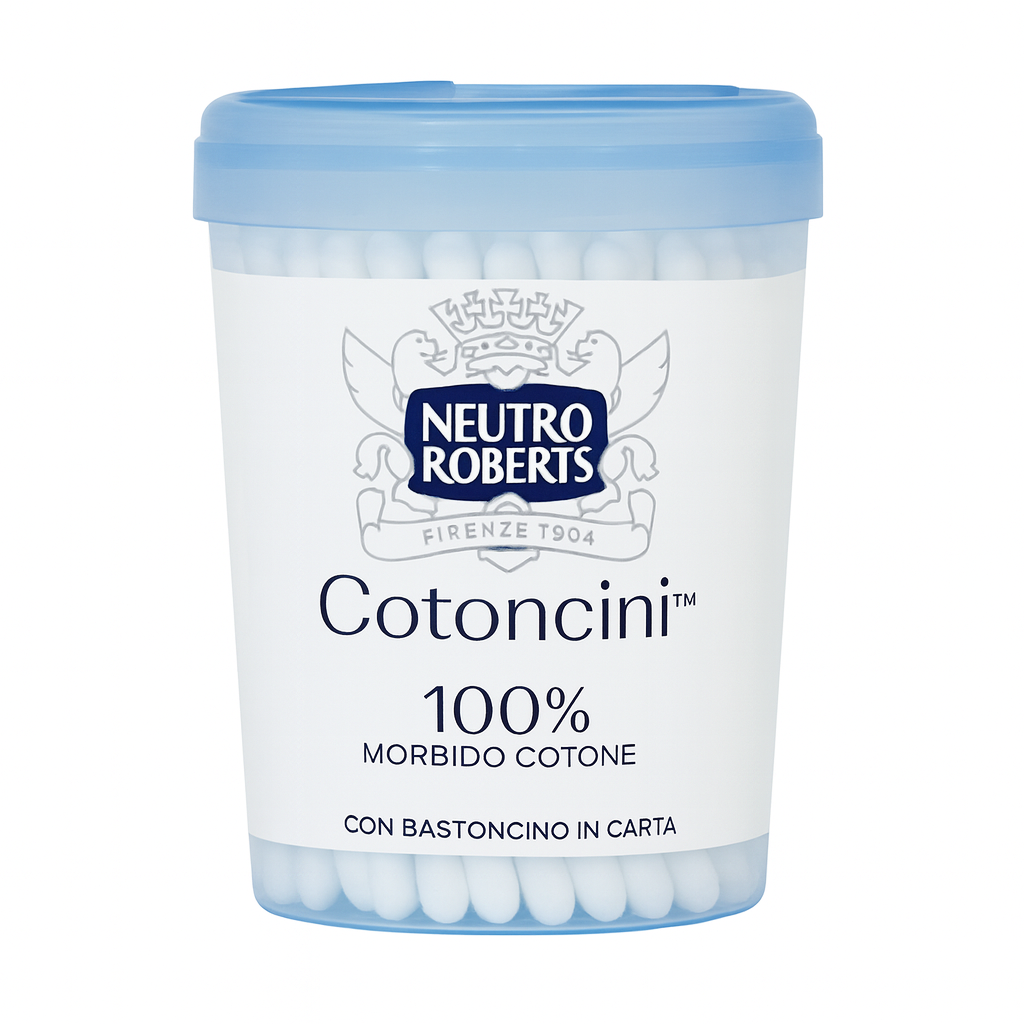 Neutro Roberts Cotoncini 100% Morbido Cotone | Con bastoncino in carta