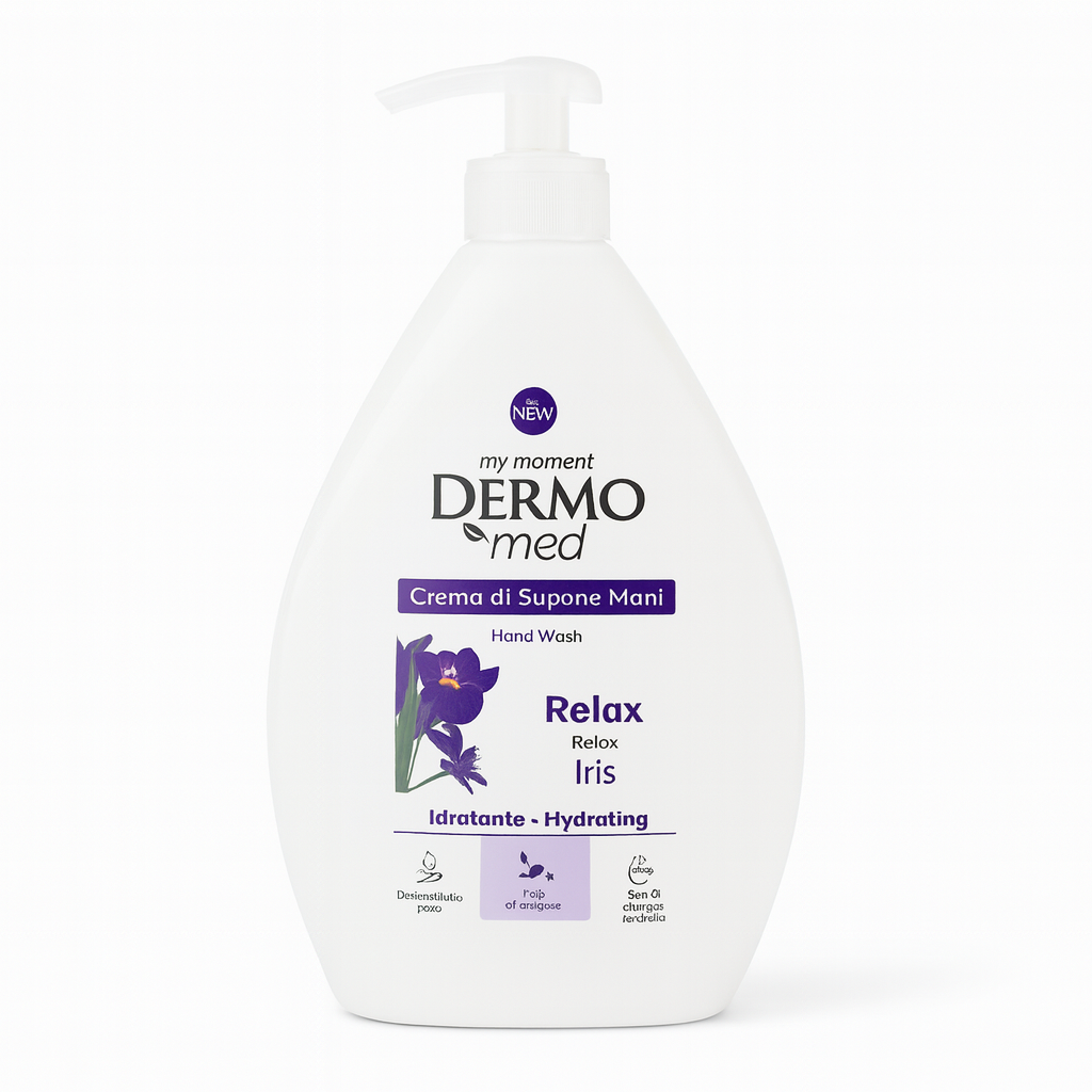Dermomed Crema di Sapone Mani Relax Iris Idratante | 500 ml