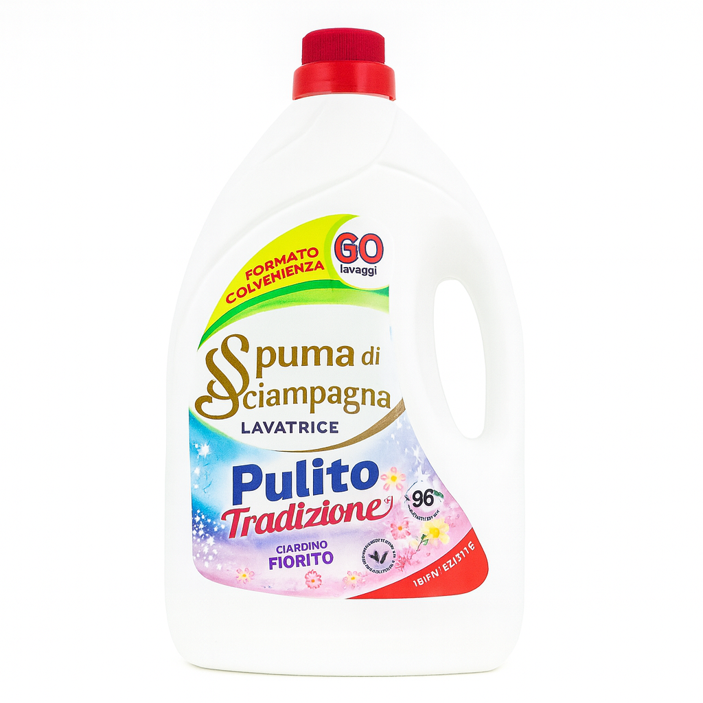 Spuma di Sciampagna Lavatrice Pulito & Tradizione Giardino Fiorito | 60 Lavaggi