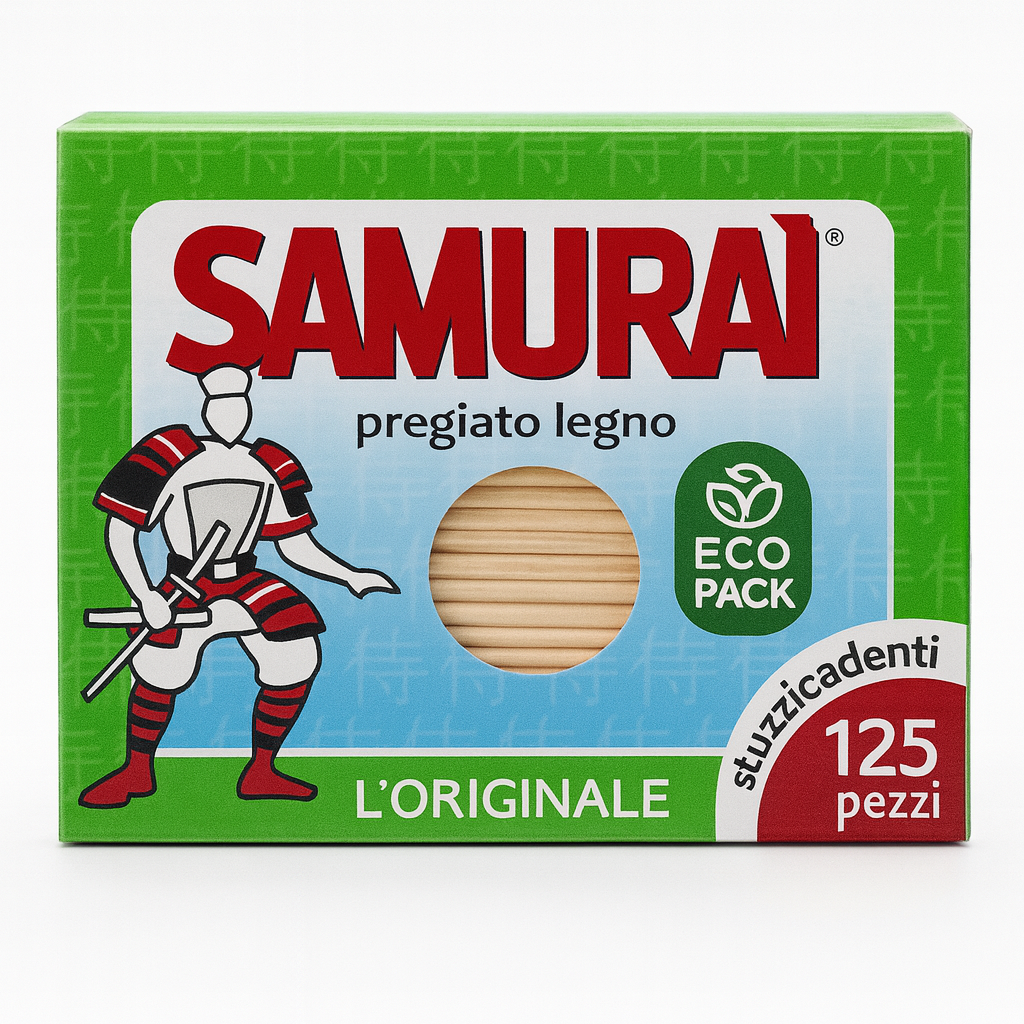 Samurai Stuzzicadenti in Legno Eco Pack | 125 pz