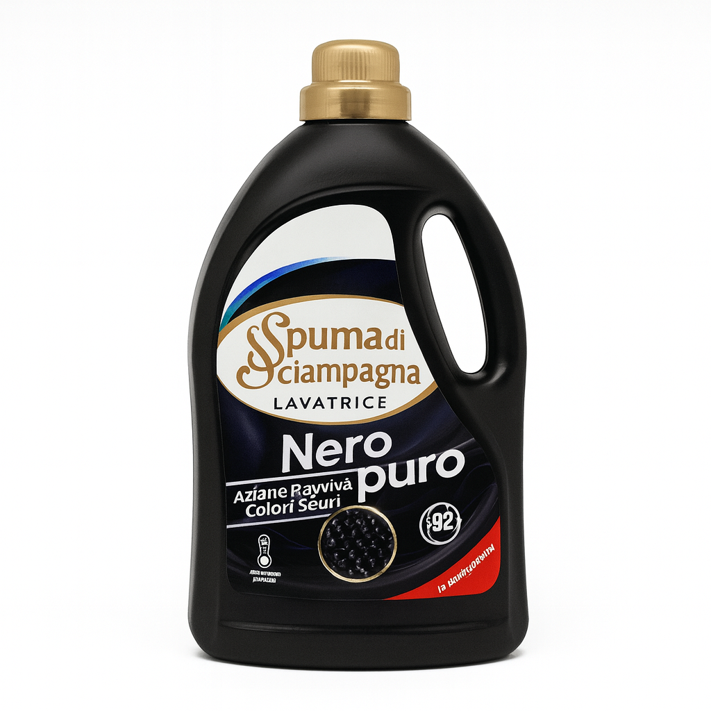 Spuma di Sciampagna Lavatrice Nero Puro | 36 Lavaggi