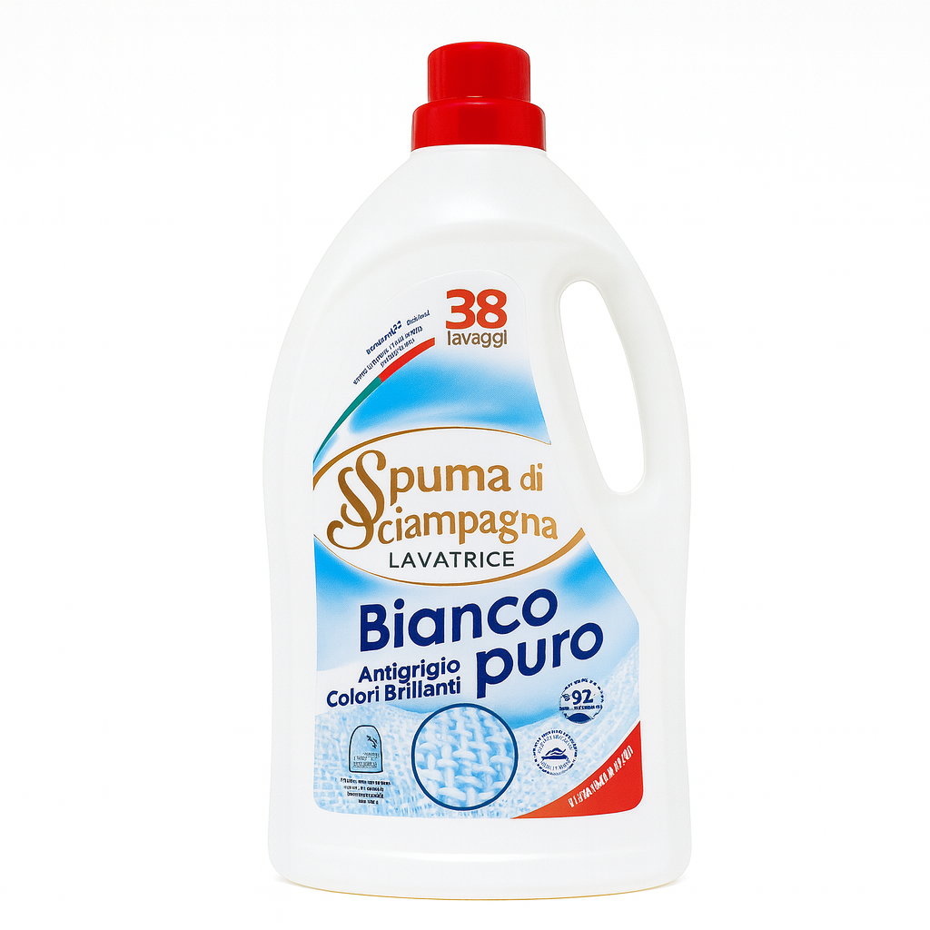 Spuma di Sciampagna Lavatrice Bianco Puro | 36 Lavaggi