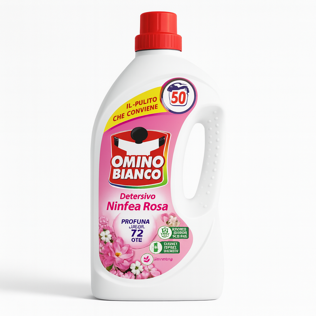 Omino Bianco Detersivo Ninfea Rosa | 50 Lavaggi