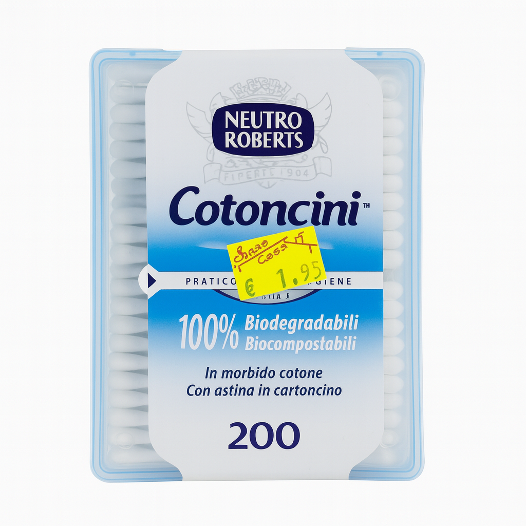 Neutro Roberts Cotoncini 100% Biodegradabili | 260 pz
