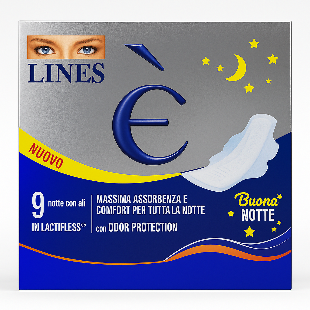 Lines Notte Buona Notte con Odor Protection | 9 pz