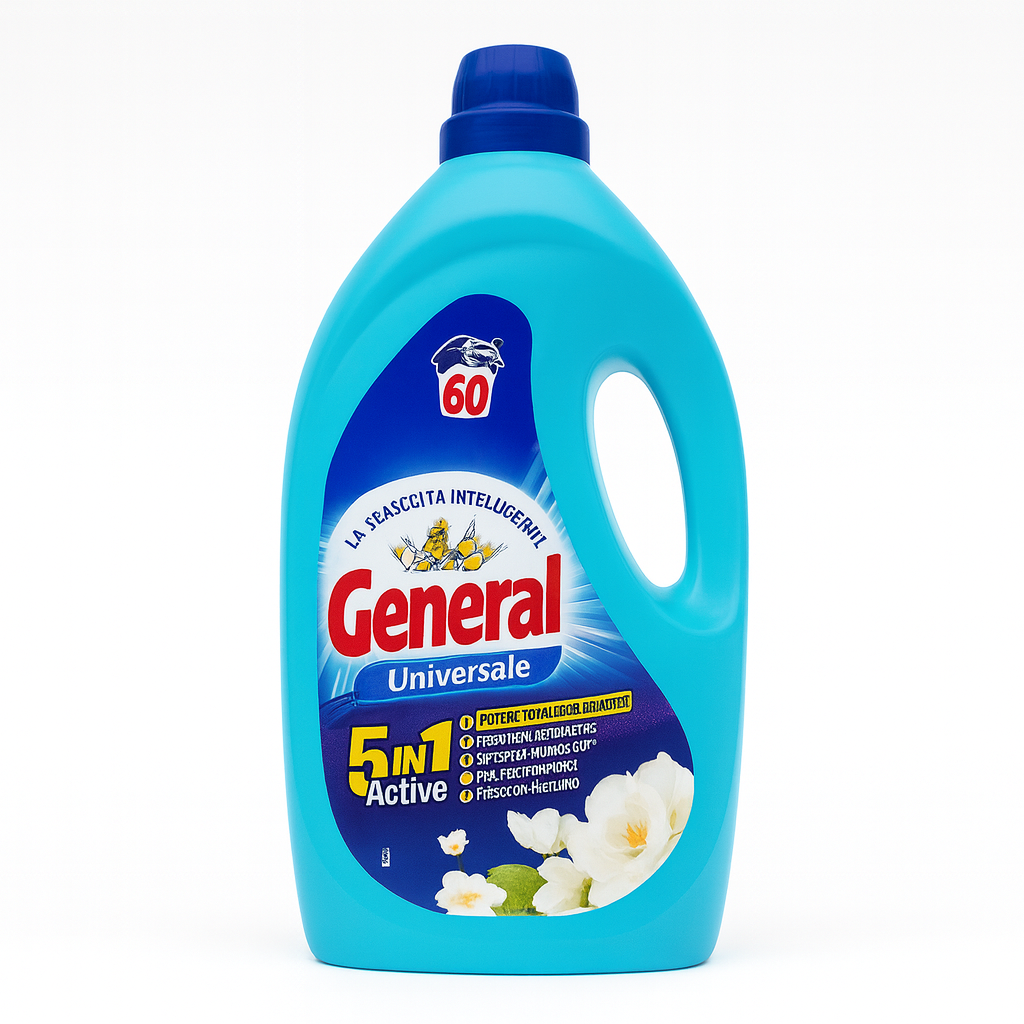 General Detersivo Lavatrice Universale 5in1 Active | Liquido 60 lavaggi