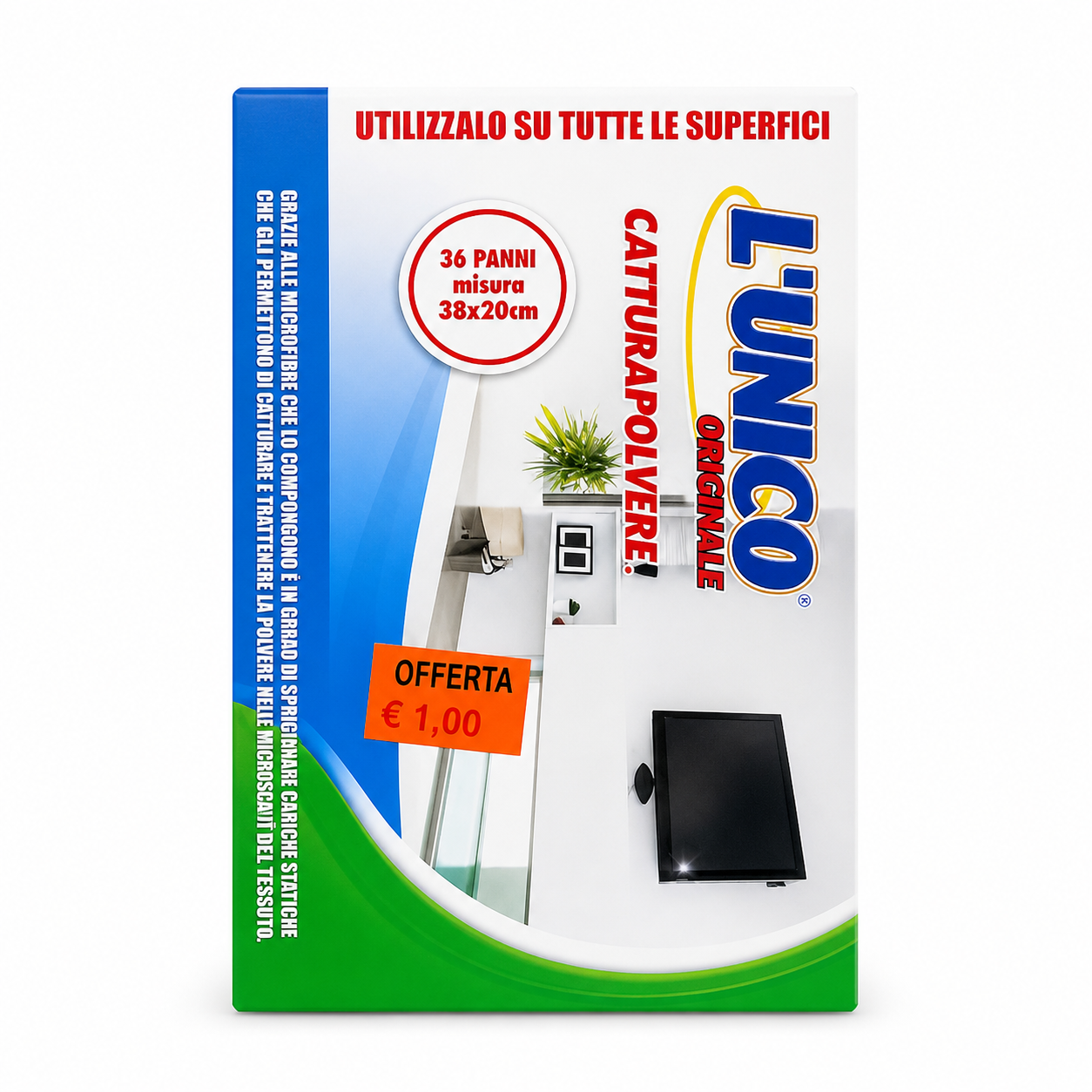 L'Unico Originale Catturapolvere 36 Panni Maxi | 1 confezione