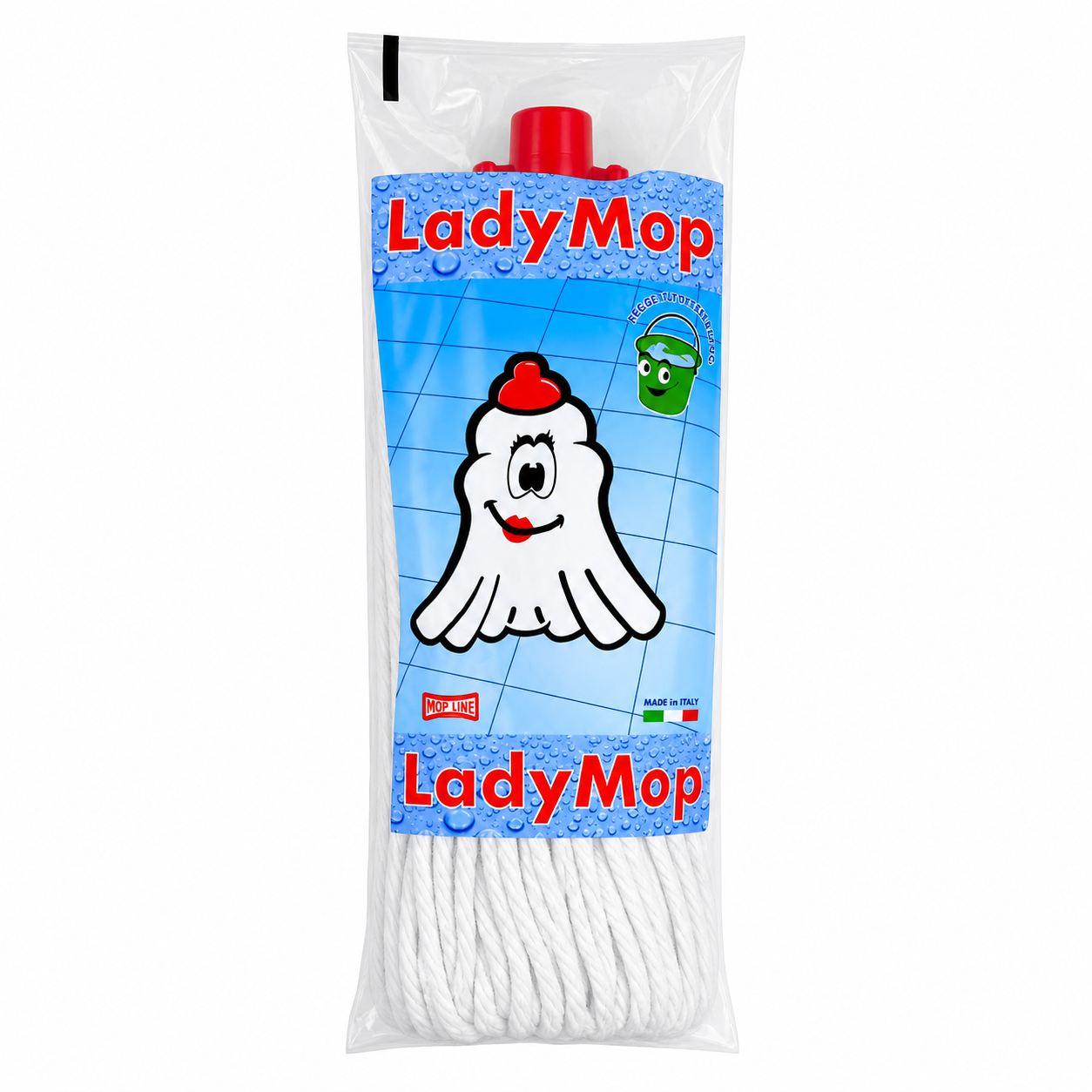LadyMop Mop Cotone Bianco per Pavimenti | 1pz