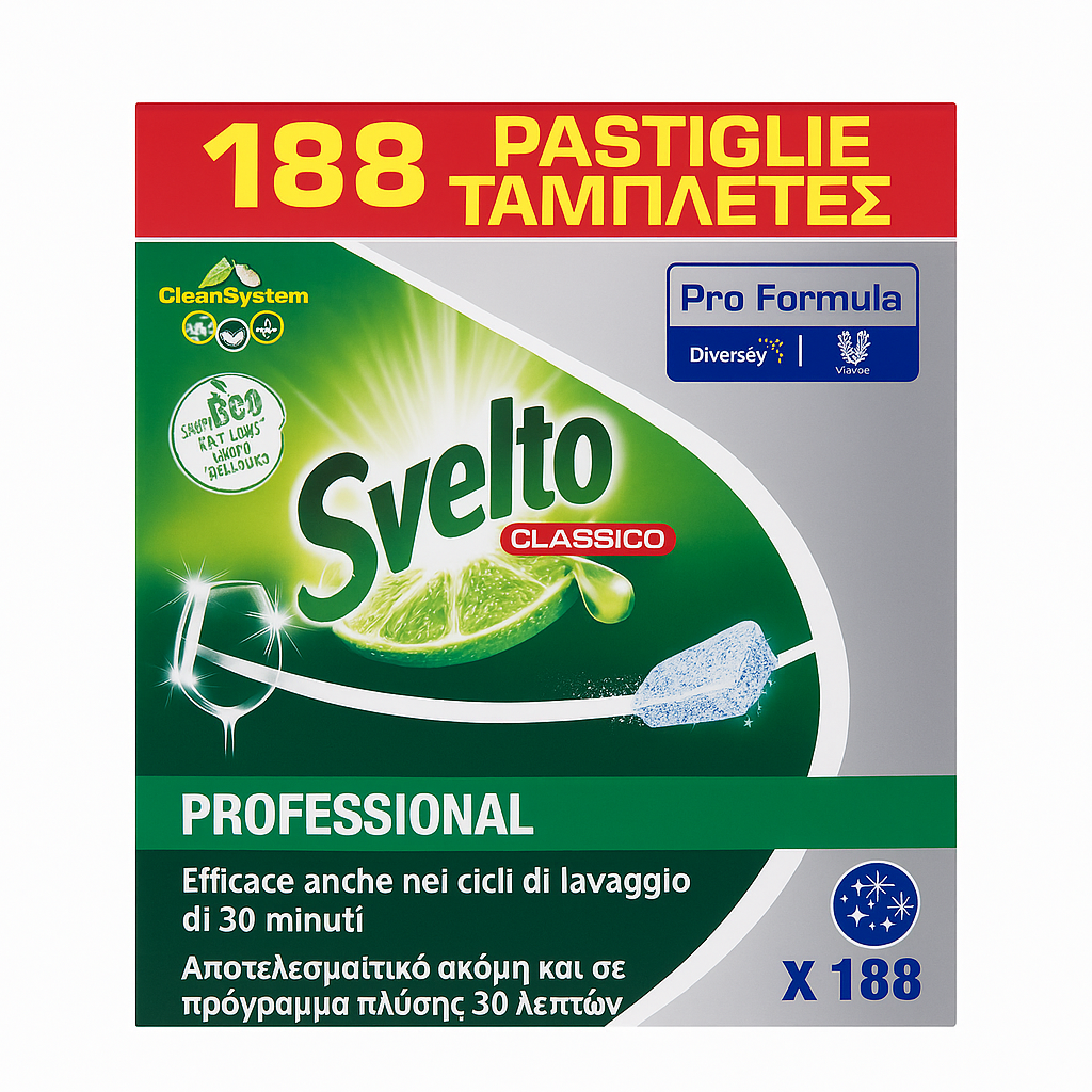 Svelto Classico Professional Lavastoviglie | 188 Pastiglie