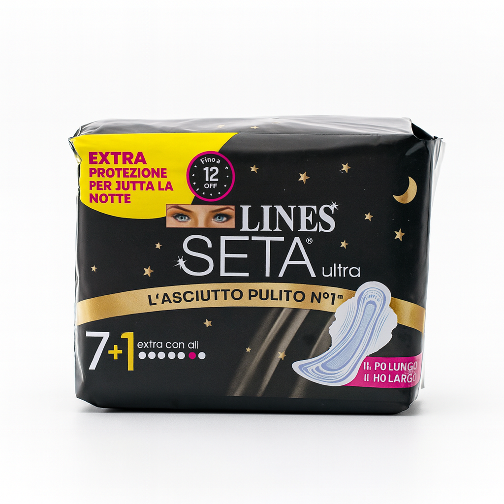 Lines Seta Ultra Notte 7+1 Assorbenti con Ali