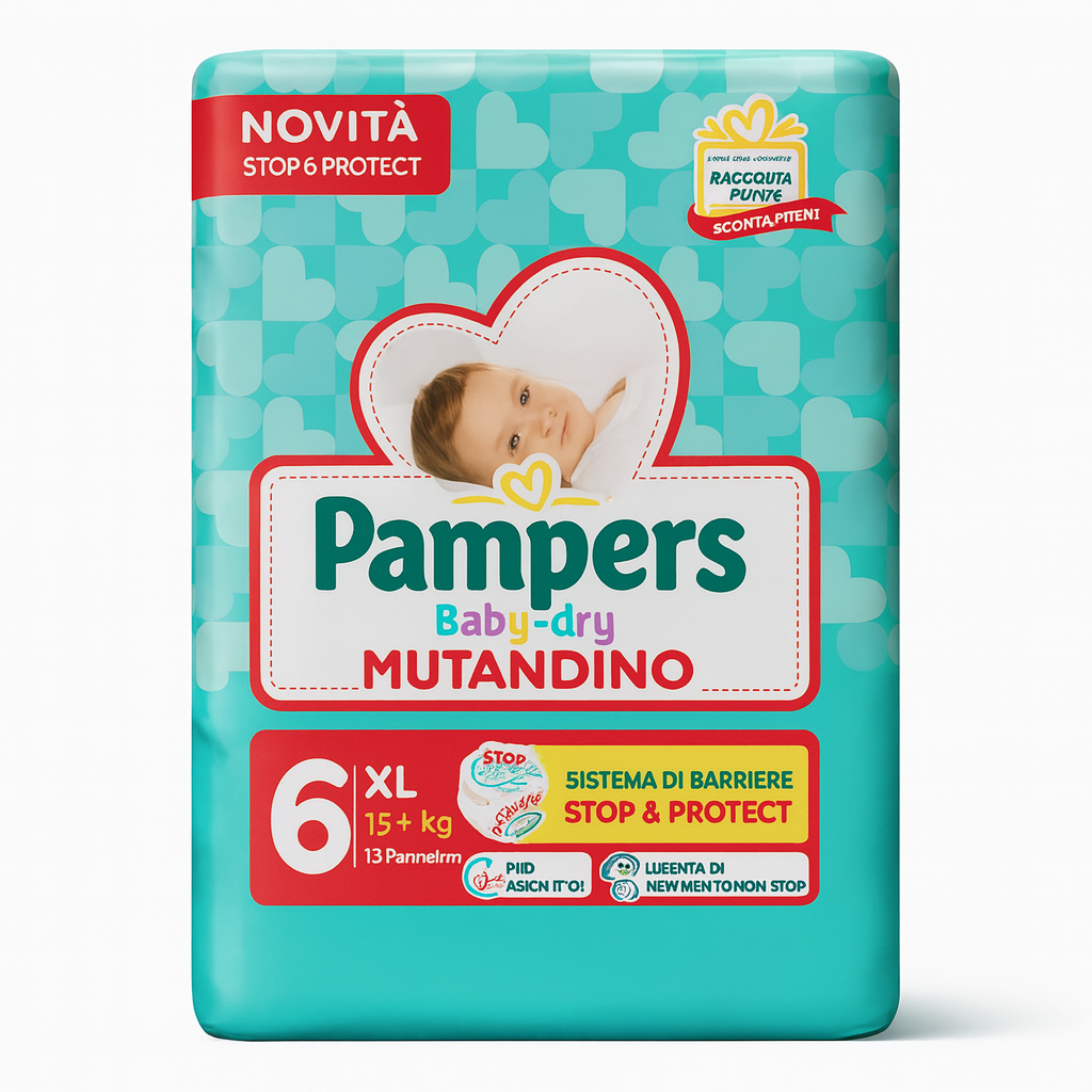 Pampers Baby-dry Mutandino | XL 15+ kg | 14 Pannolini