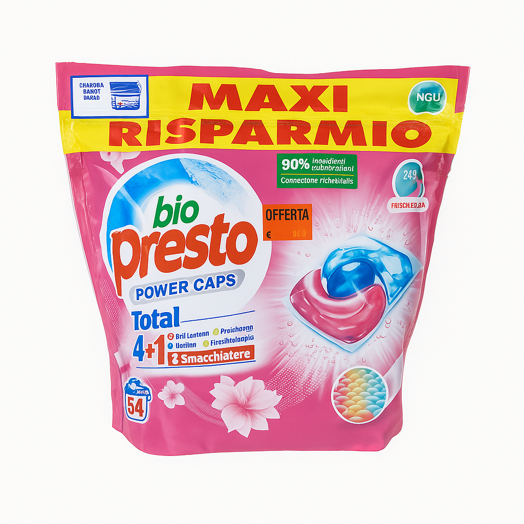 Bio Presto Power Caps Total 4+1 | 54 Lavaggi