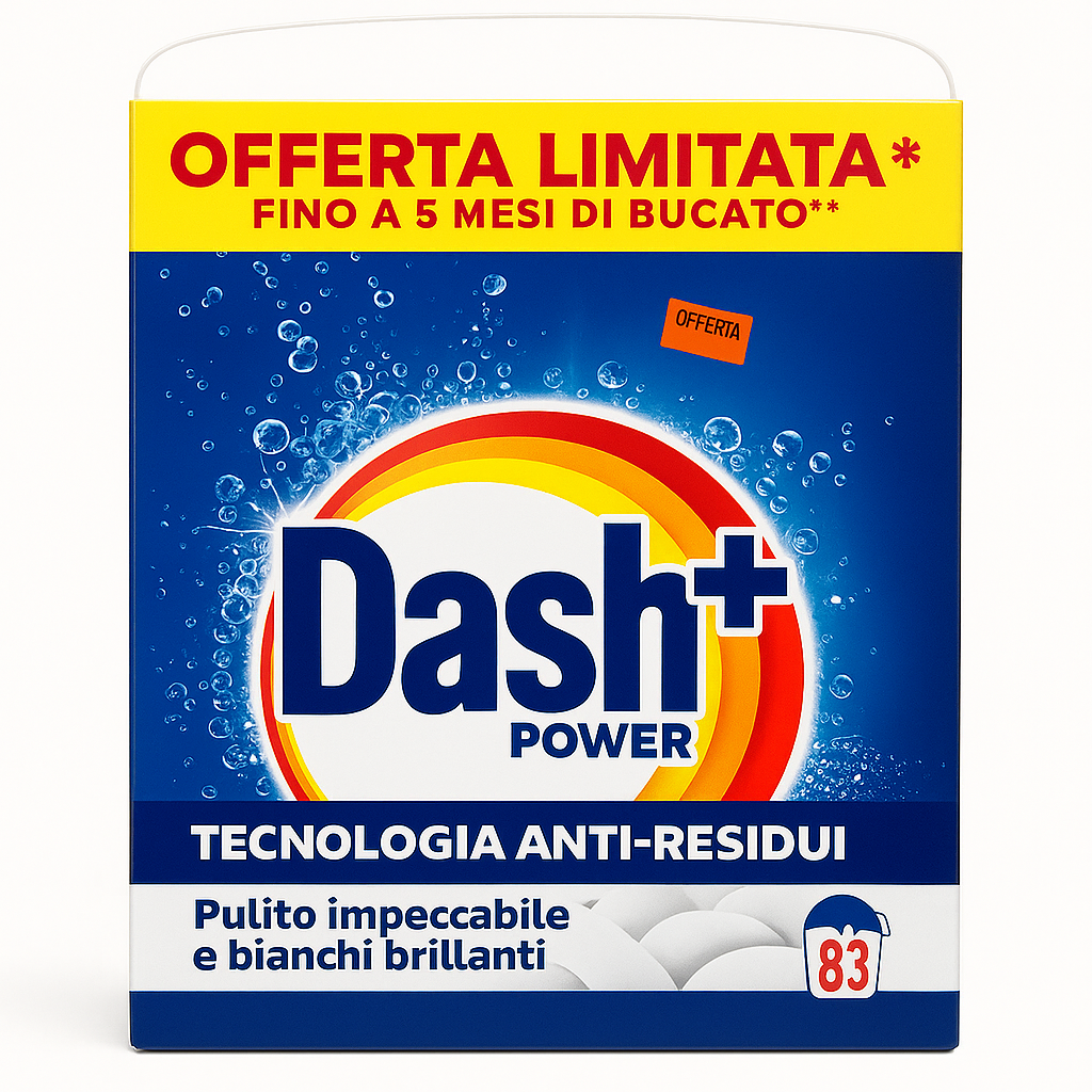 Dash Power Tecnologia Anti-Residui | 83 Lavaggi