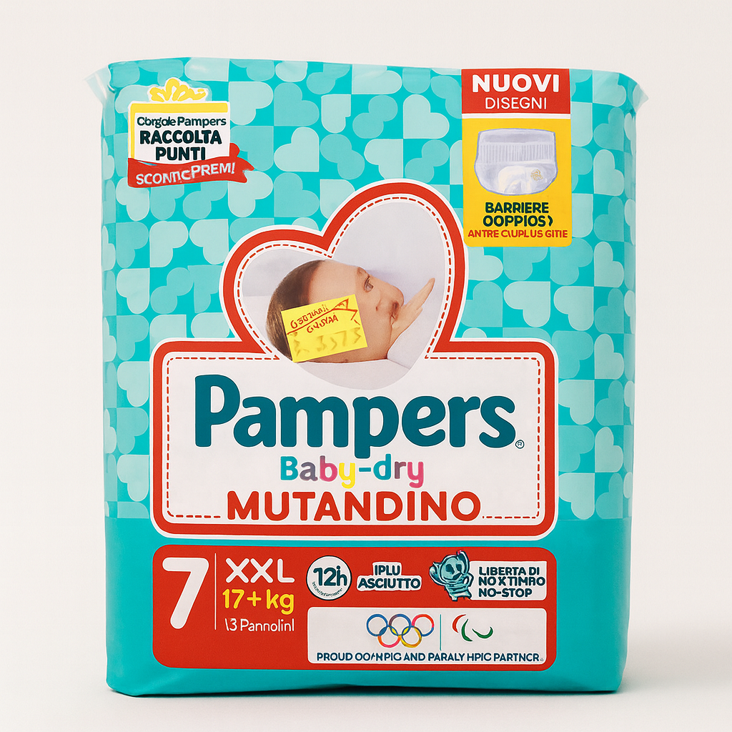 Pampers Baby-dry Mutandino | XXL 177+ kg | 13 Pannolini