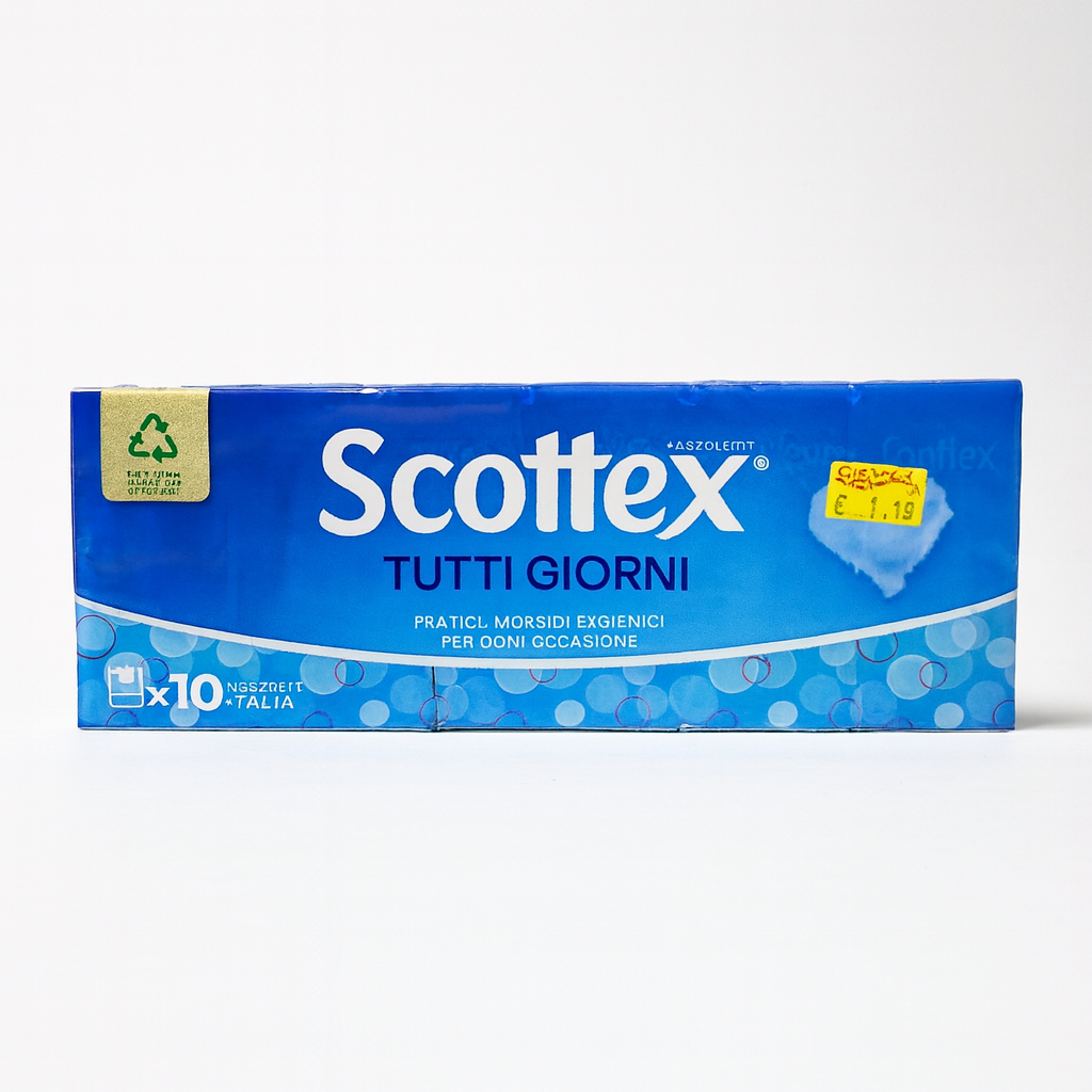 Scottex Fazzoletti Tutti Giorni Morbidezza e Assorbenza Insuperabili | 10 pz