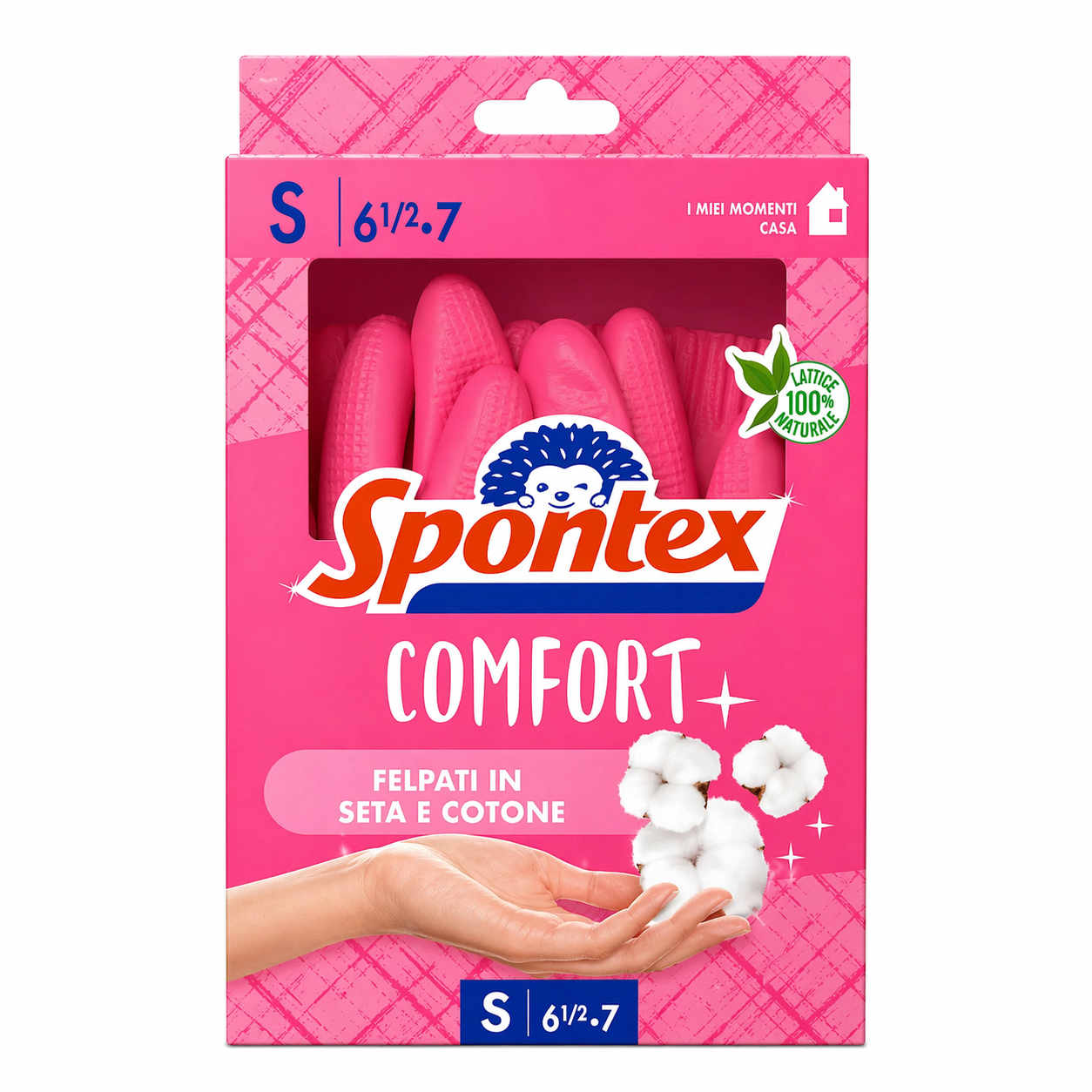 Spontex Comfort+ Guanti Lattice Taglia S (6½–7)