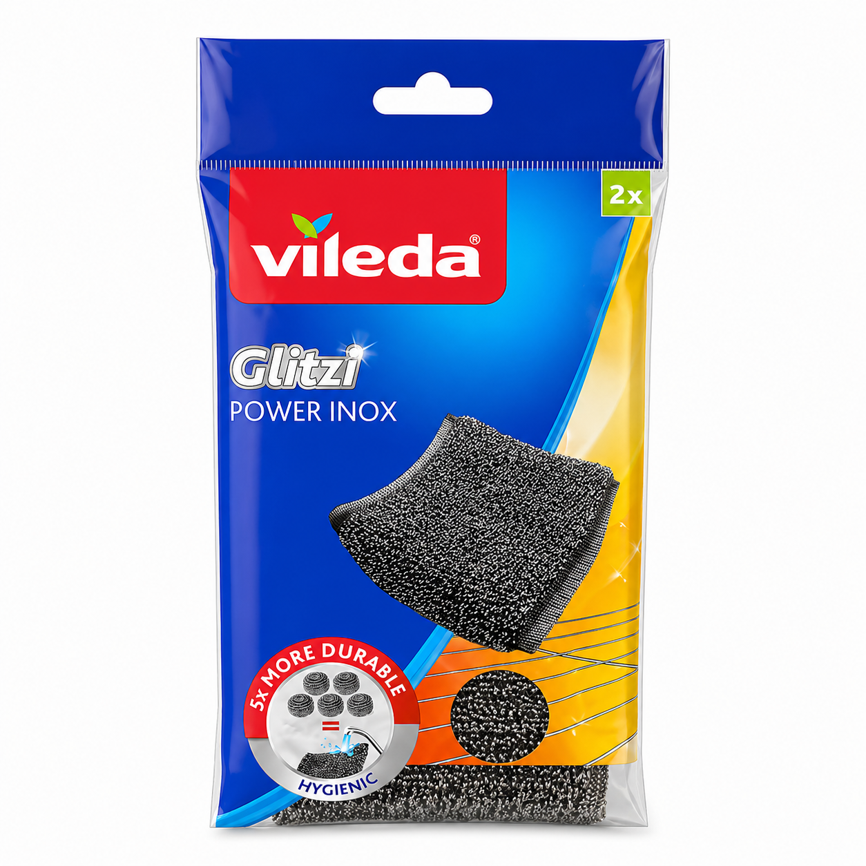 Vileda Glitzi Power Inox Spugna Acciaio | 2pz