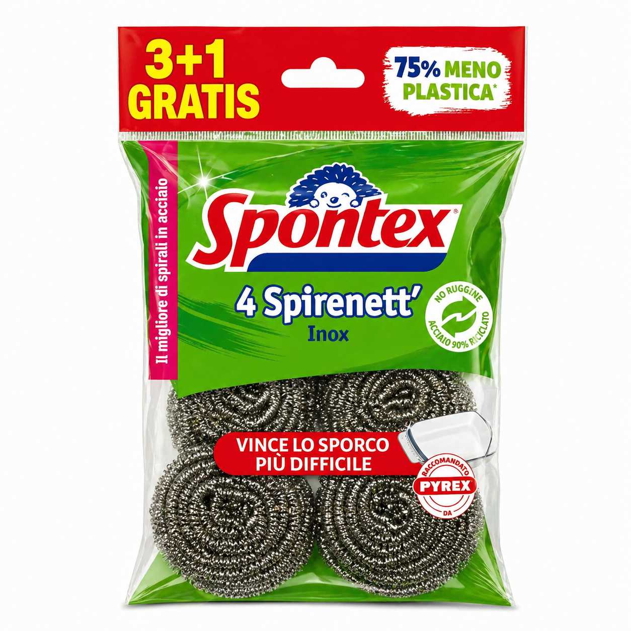 Spontex Spirenett Inox | 4pz (3+1 Gratis)