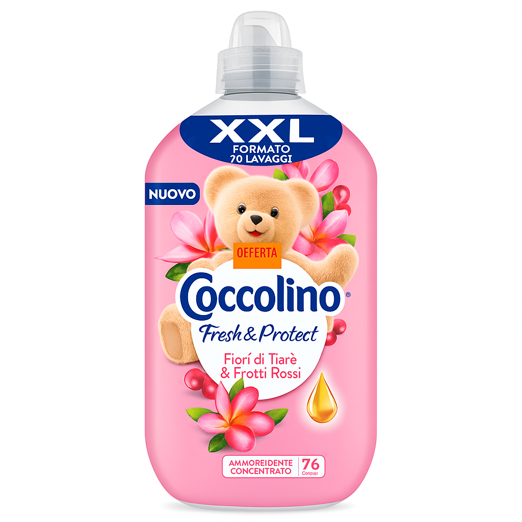 Coccolino Fresh & Protect Fiori di Tiaré e Frutti Rossi | 76 lavaggi