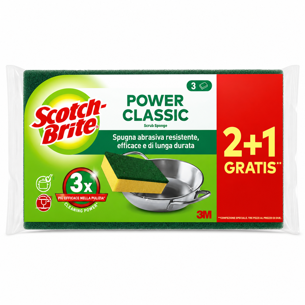 Scotch-Brite Power Classic Fibra | 3pz