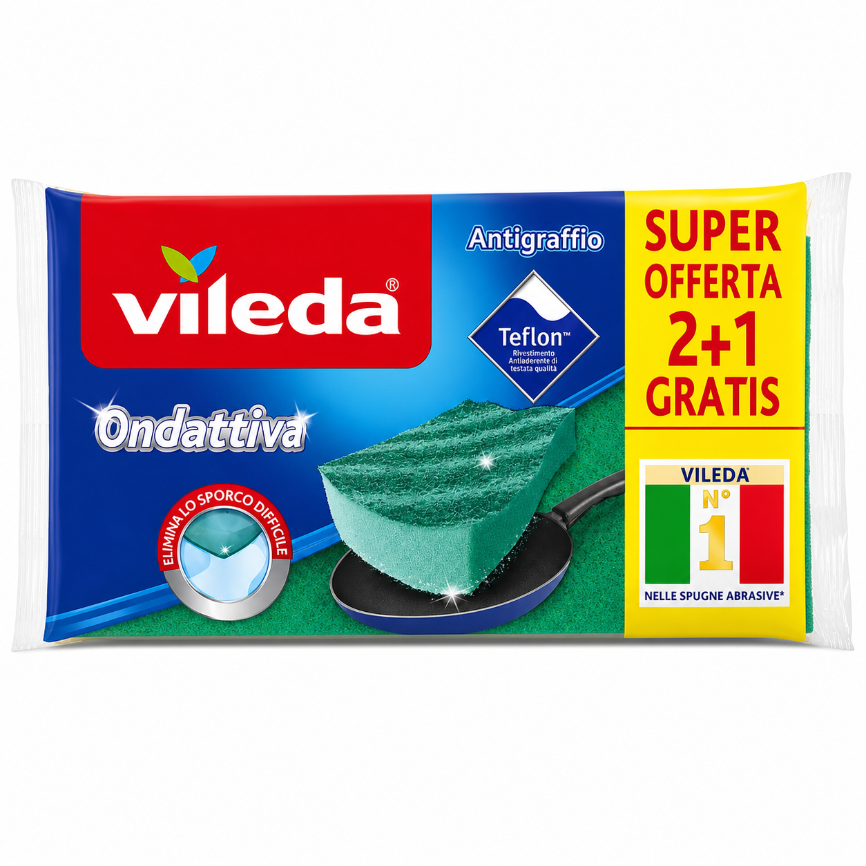 Vileda Ondattiva Spugne Antigraffio | 3pz