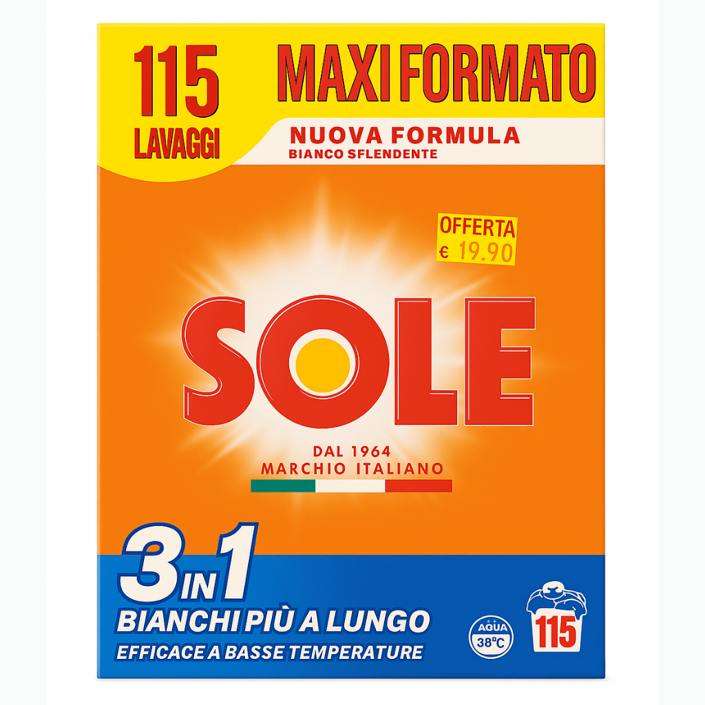Sole Detersivo 3 in 1 | 115 Lavaggi
